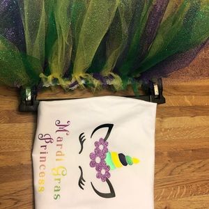 Mardi Gras shirts/ tutu
